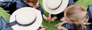 Children playing a game with their fingers