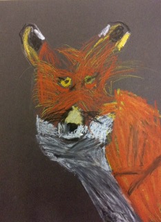 Oil Pastel Fox's Face | Lyceum School