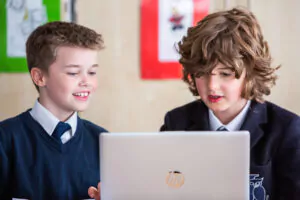 boys on a laptop