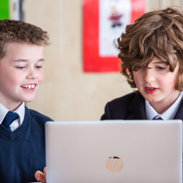 boys on a laptop