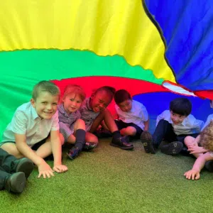 Pupils at the Lyceum School, a leading London independent school, engaging in fun group activities.