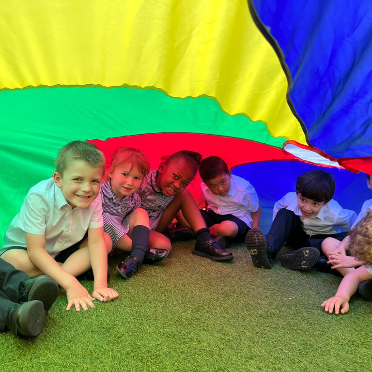 Pupils at the Lyceum School, a leading London independent school, engaging in fun group activities.