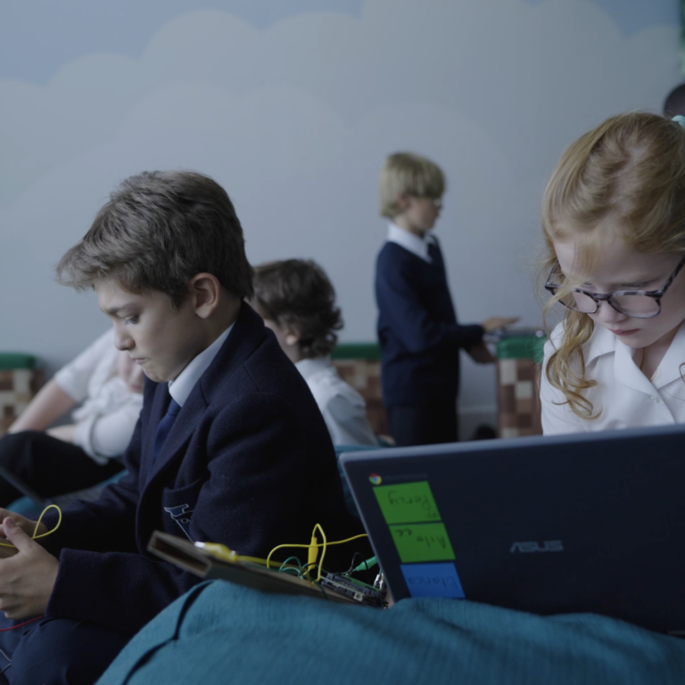 Pupils at the Lyceum School, a leading London independent school, engaging in STEAM education.