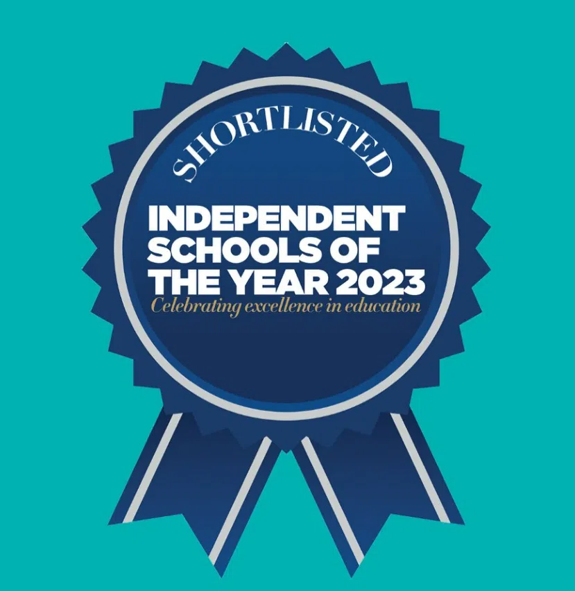 Independent Schools of the Year 2023 shortlisted rosette for The Lyceum School