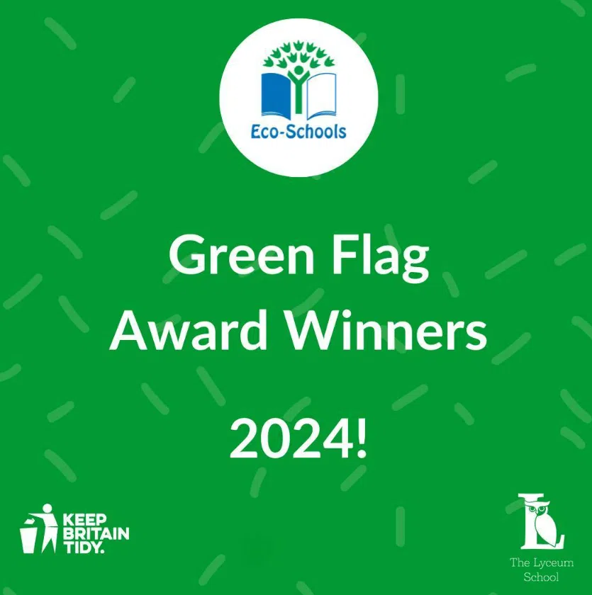 Eco-Schools Green Flag Award winners 2024 badge for The Lyceum School