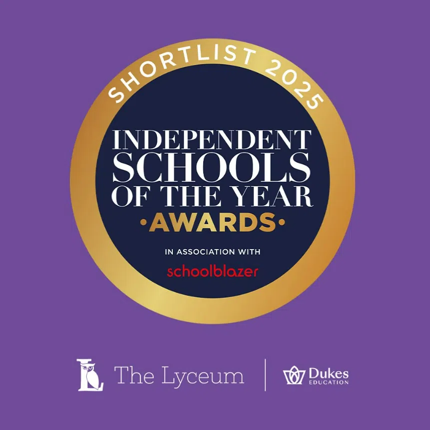 Independent Schools of the Year Awards 2025 shortlist badge for The Lyceum School